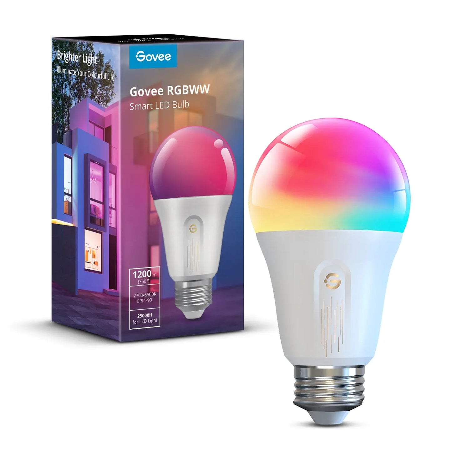 GOVEE Smart LED Leuchtmittel E27 H60093C1 Wifi & Bluetooth, 1200Lumen Idealshop