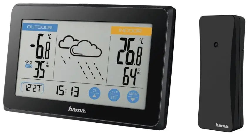 HAMA Wetterstation 186314 Touch schwarz Idealshop