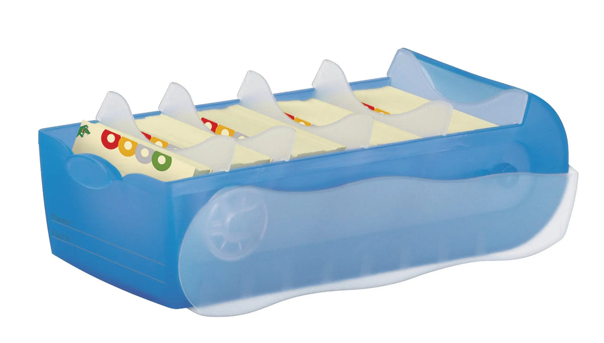 HAN Karteibox Croco A7 997-643 blau 12.1x8.5x24.6cm Idealshop