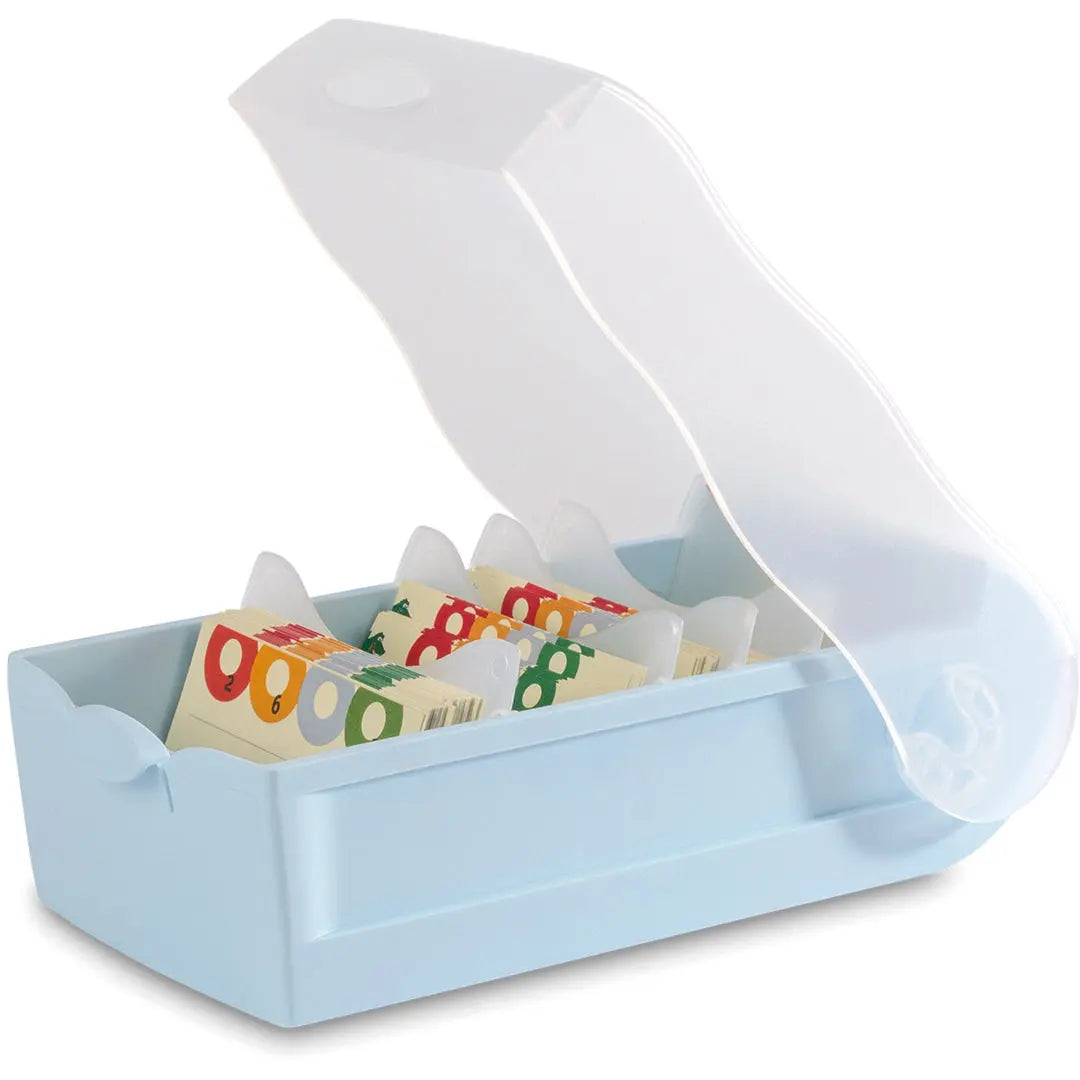 HAN Karteibox Croco A8 998-884 pastellblau 9.7x6.7x19.1cm Idealshop