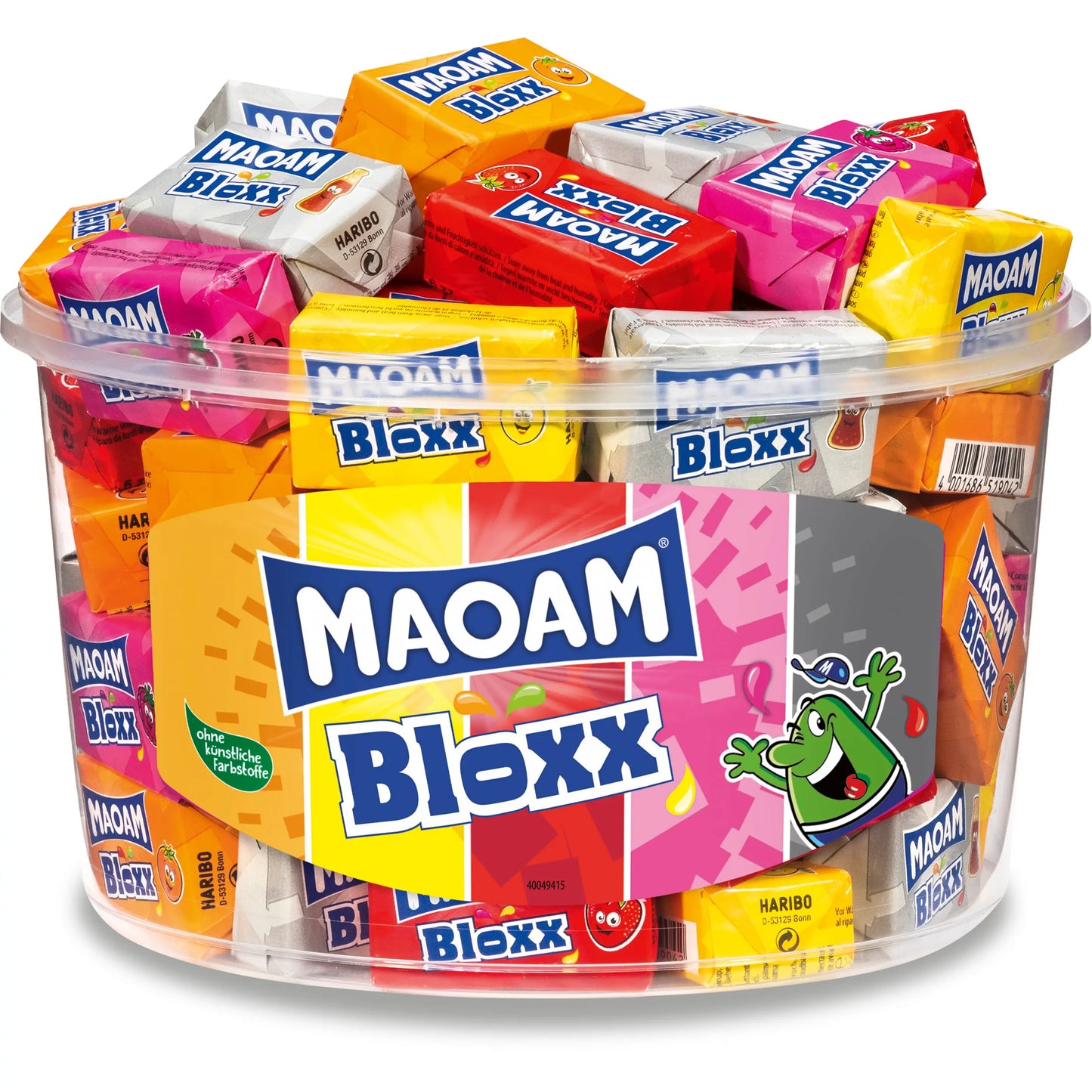 HARIBO Bloxx Frucht Dose ME10931 50 x 22 g, 1.1 Kg Idealshop