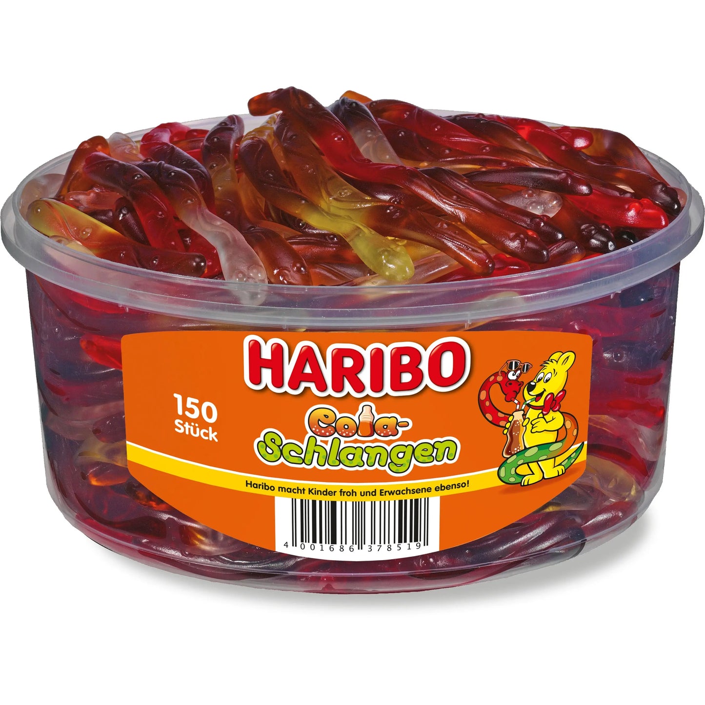 HARIBO Cola-Schlangen ME83085 Dose 1050g, 150 Stk. Idealshop