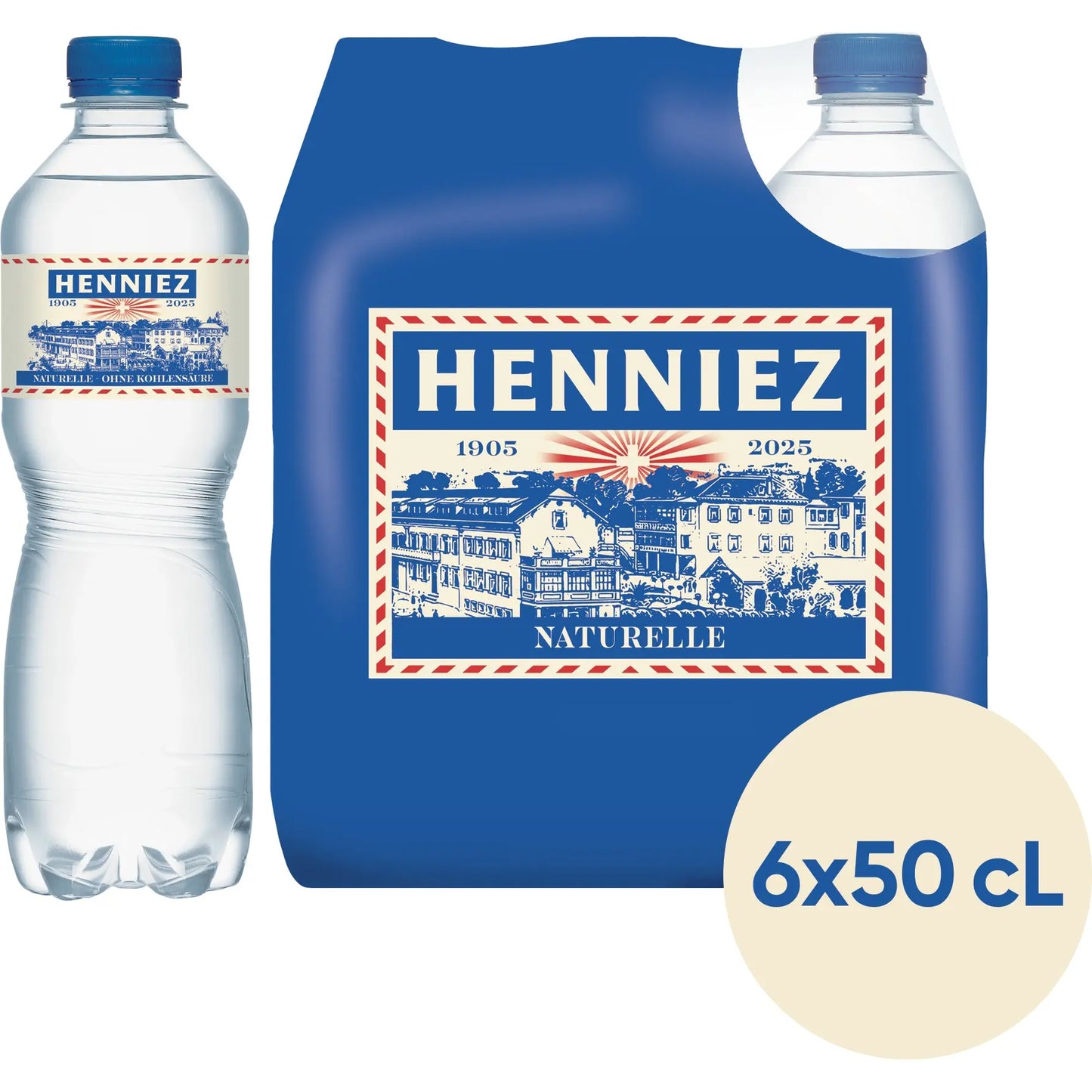 HENNIEZ blau, ohne Kohlensäure 7910108 50 cl, 6 Stk. Idealshop