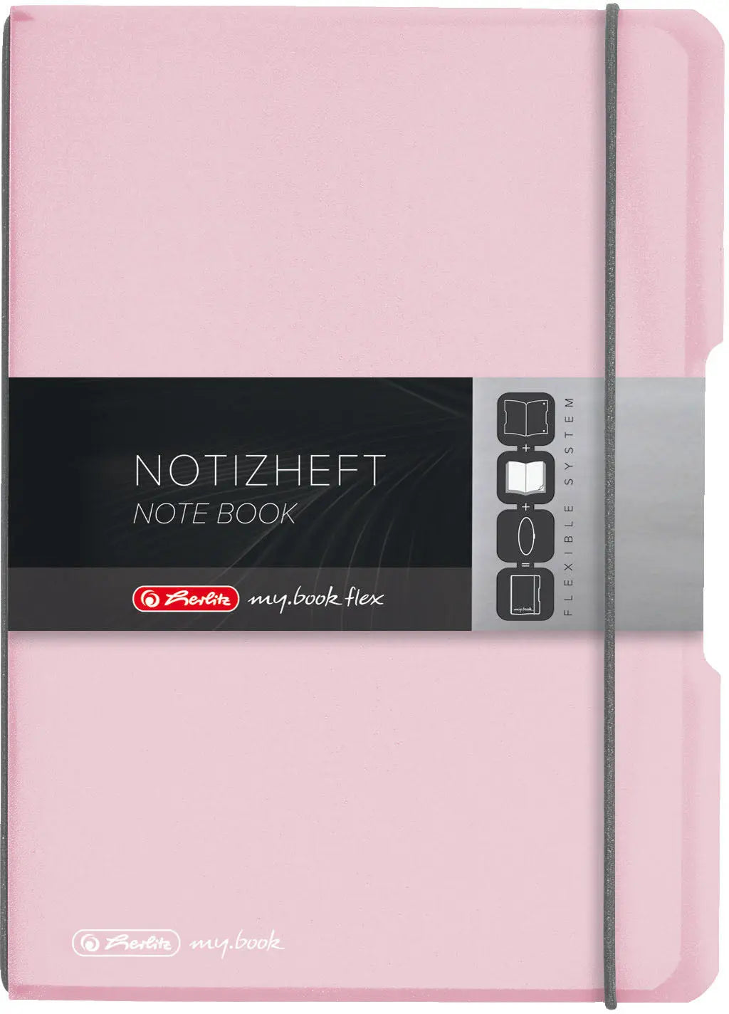 HERLITZ my.book flex A5 11408622 Rosé 40 Bl.kariert Idealshop