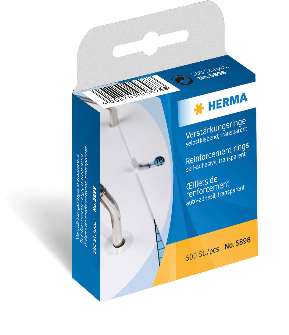 HERMA Verstärkungsringe 5898 transparent 500 Stück Idealshop