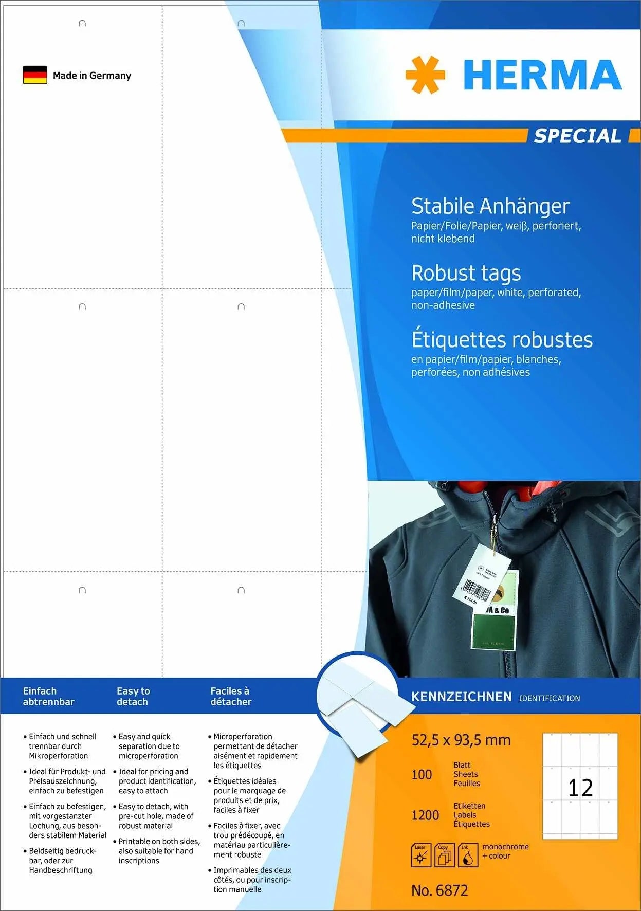 HERMA     Anhänge-Etiketten  52,5x93,5mm Idealshop
