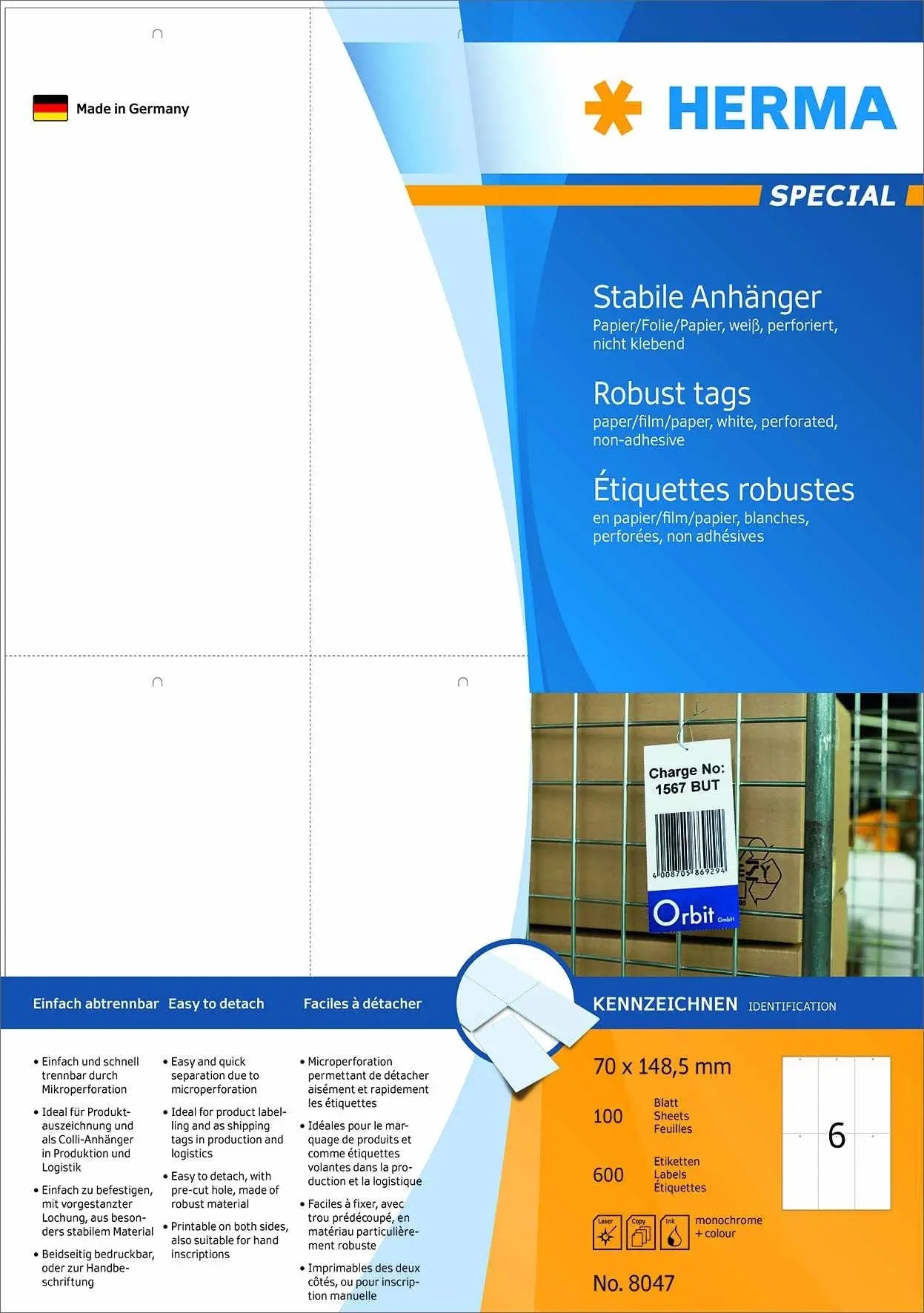 HERMA     Anhänge-Etiketten   70x148,5mm Idealshop