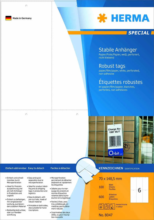 HERMA     Anhänge-Etiketten   70x148,5mm Idealshop