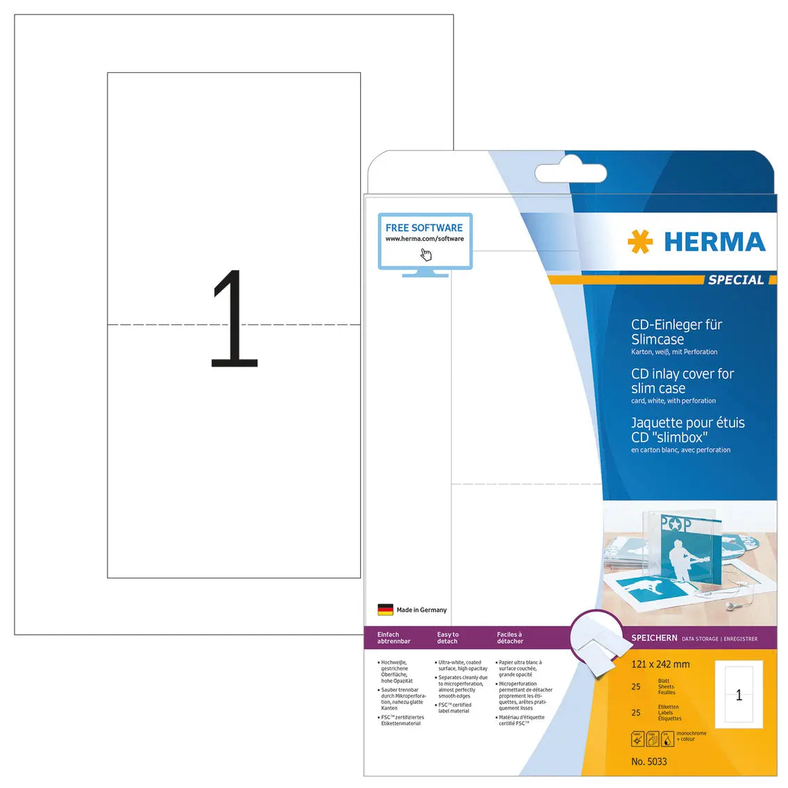 HERMA     CD-Einleger 5033 Idealshop