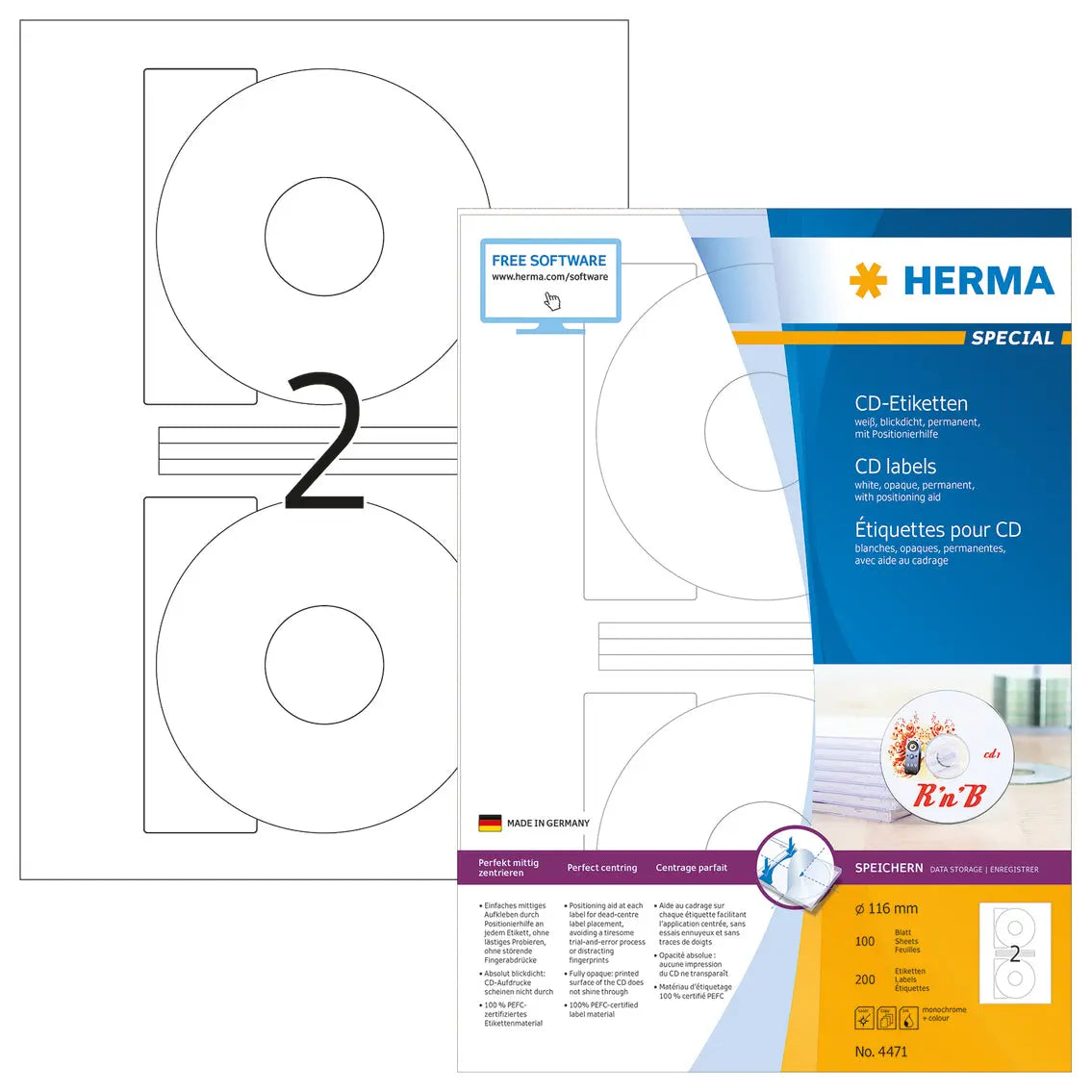 HERMA     CD-Etiketten 4471 Idealshop