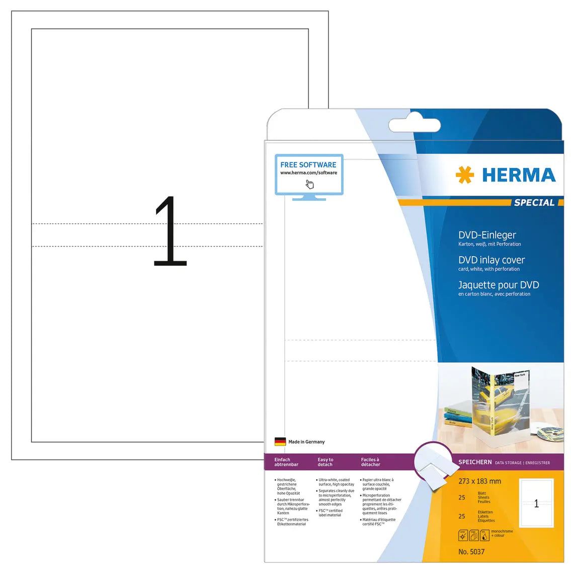 HERMA     DVD-Einleger 5037 Idealshop