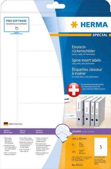 HERMA Einsteckrücken breit 146x50mm Idealshop