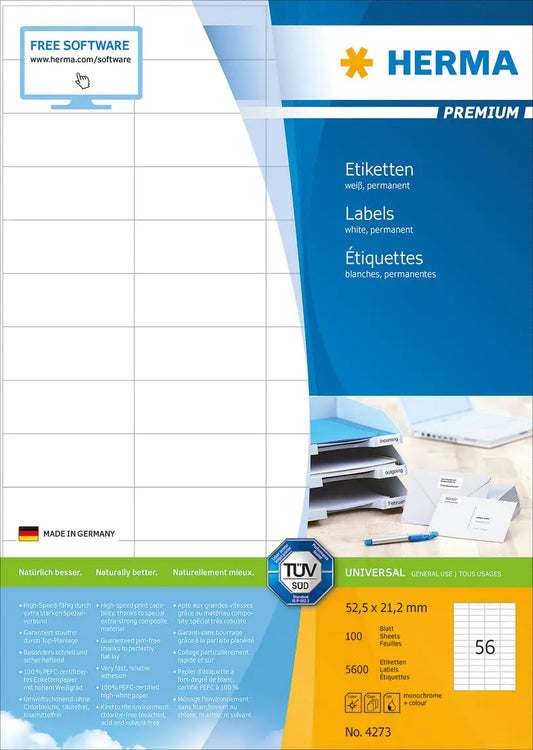 HERMA     Etiketten PREMIUM  52.5x21.2mm Idealshop