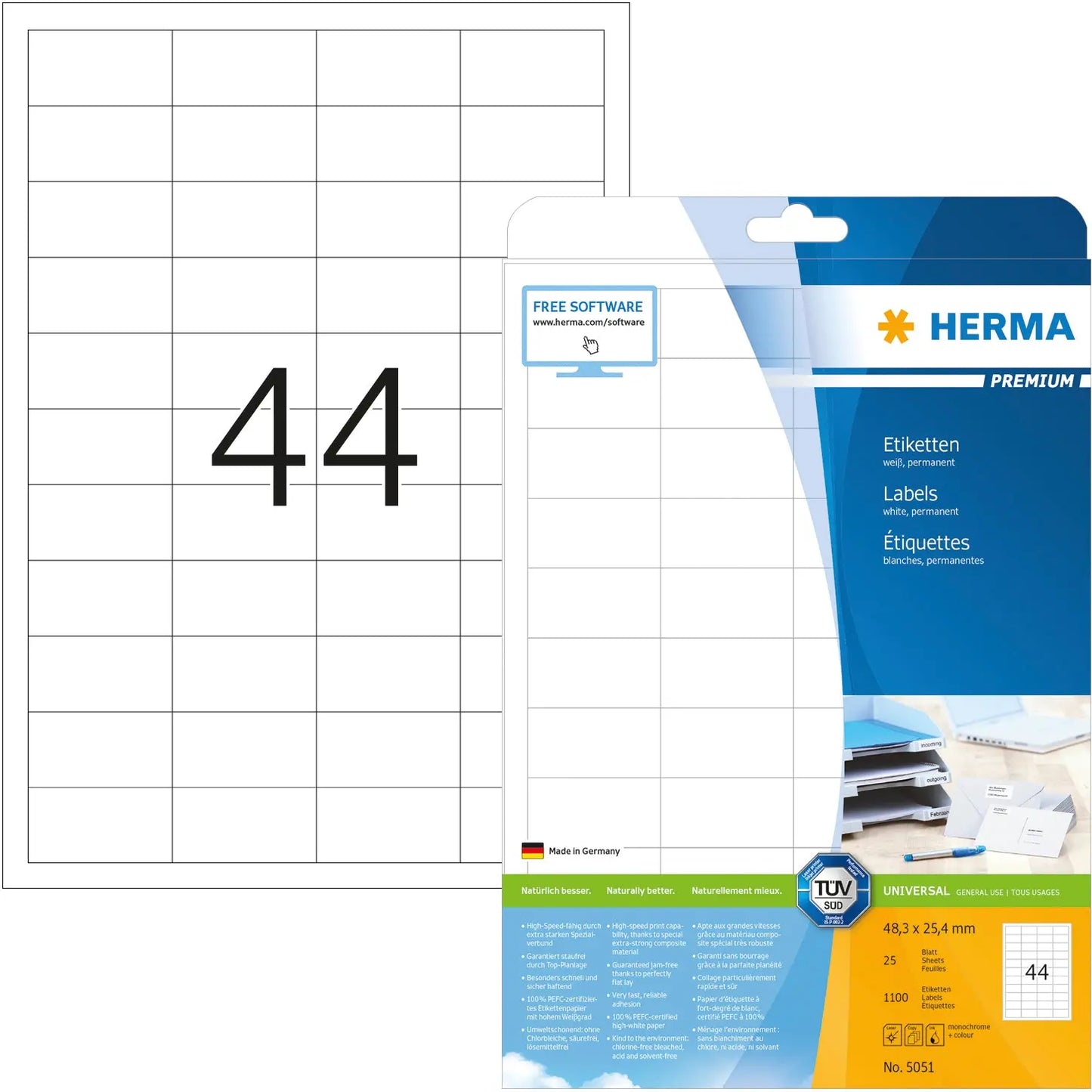 HERMA     Etiketten Premium  48,3×25,4mm Idealshop
