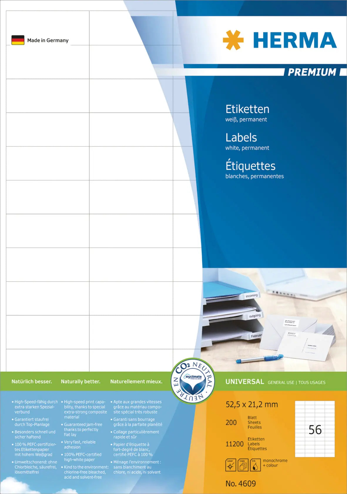 HERMA Etiketten Premium 52,5×21,2mm Idealshop