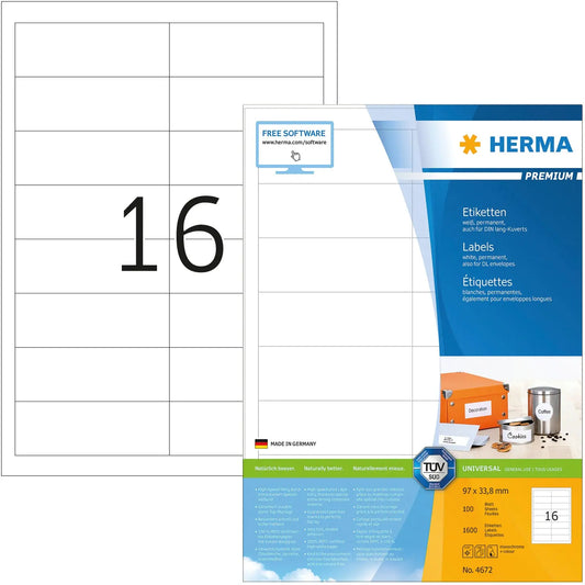 HERMA     Etiketten Premium  96,5×33,8mm Idealshop