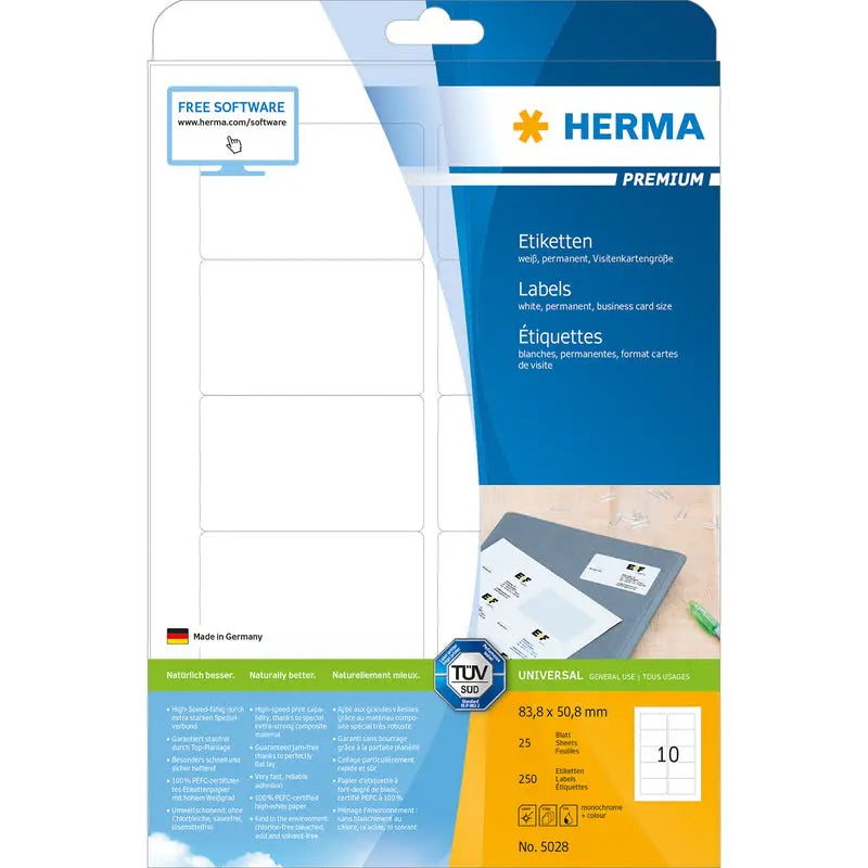 HERMA Etiketten Visitenkartengrösse Idealshop