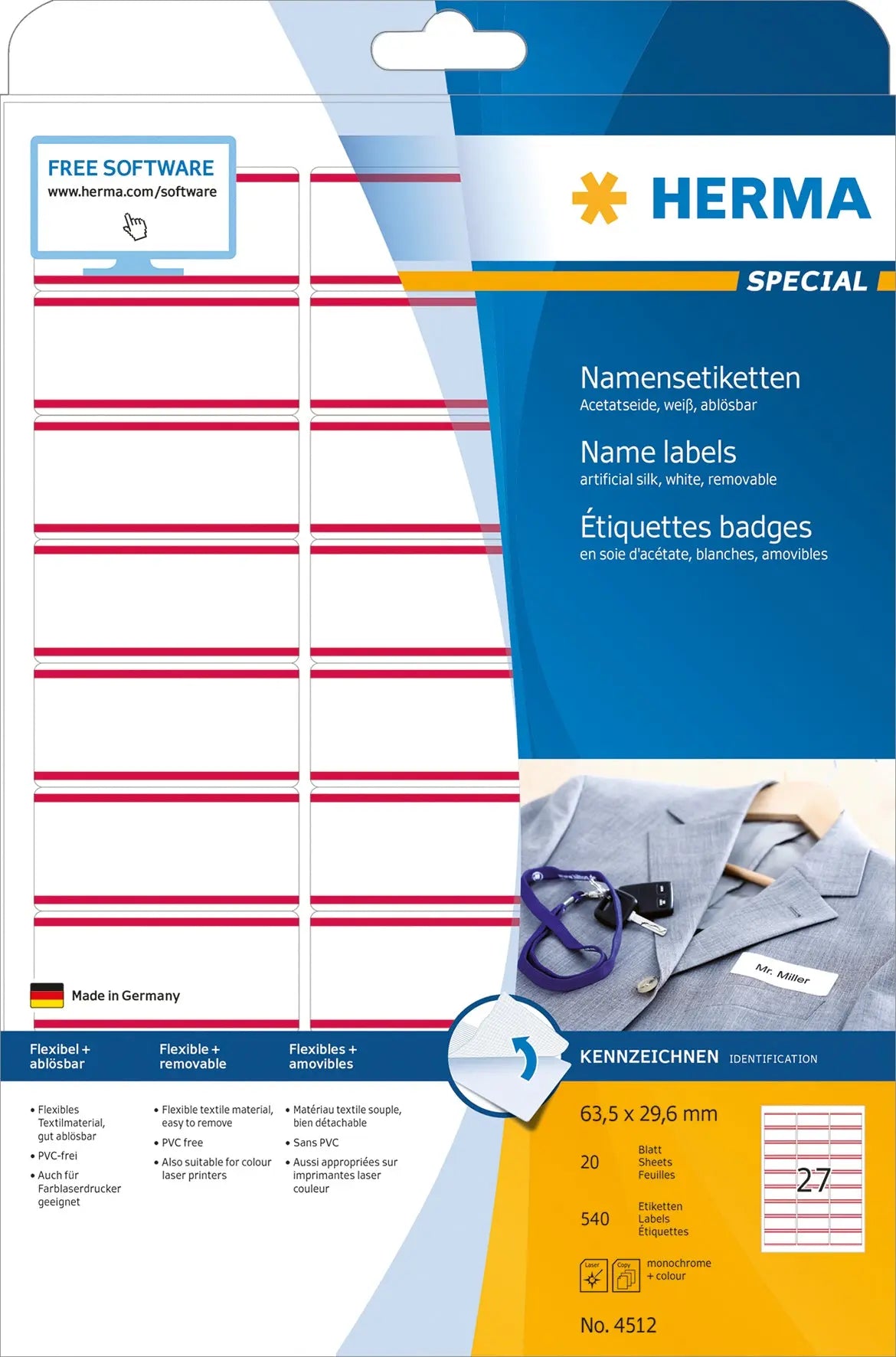 HERMA     Namensetiketten    63,5x29,6mm Idealshop