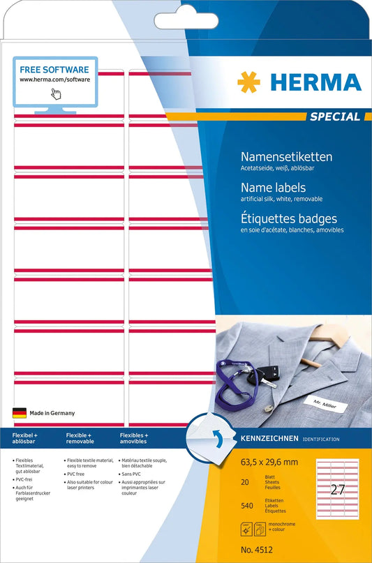 HERMA     Namensetiketten    63,5x29,6mm Idealshop