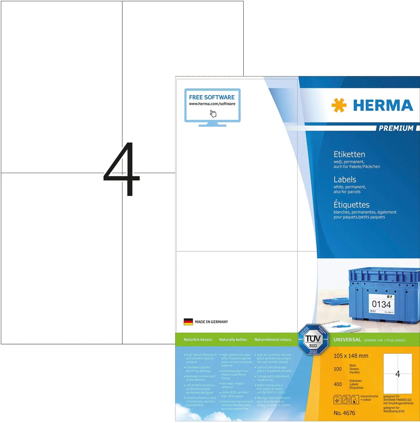 HERMA     Universal-Etiketten  105x148mm Idealshop