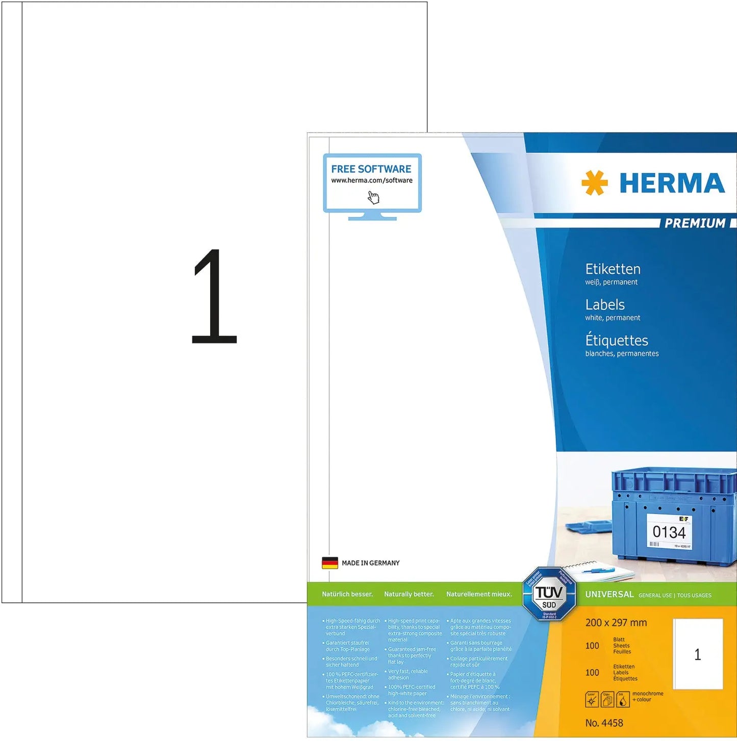 HERMA     Universal-Etiketten  200x297mm Idealshop