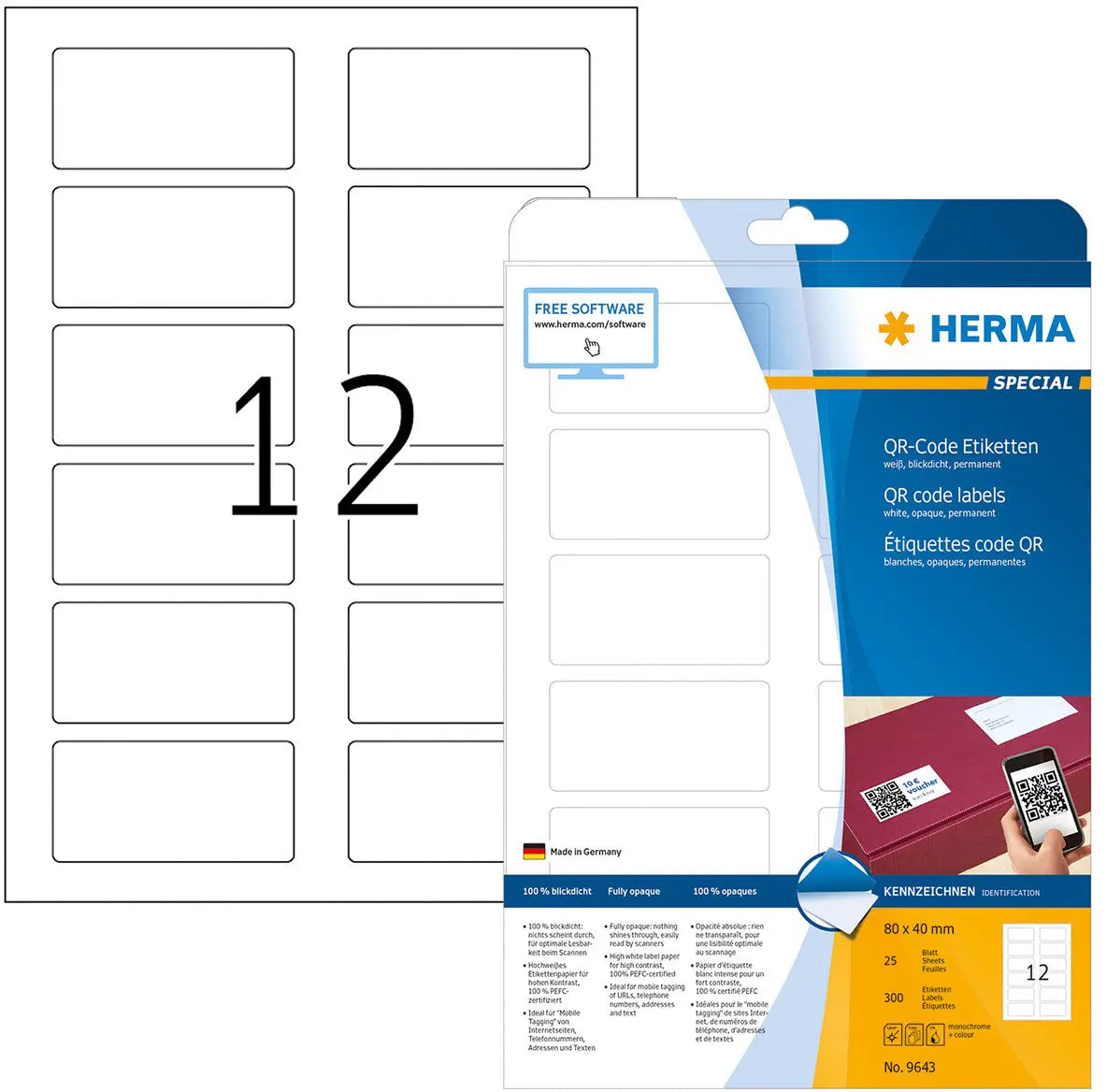 HERMA     Universal-Etiketten    80x40mm Idealshop
