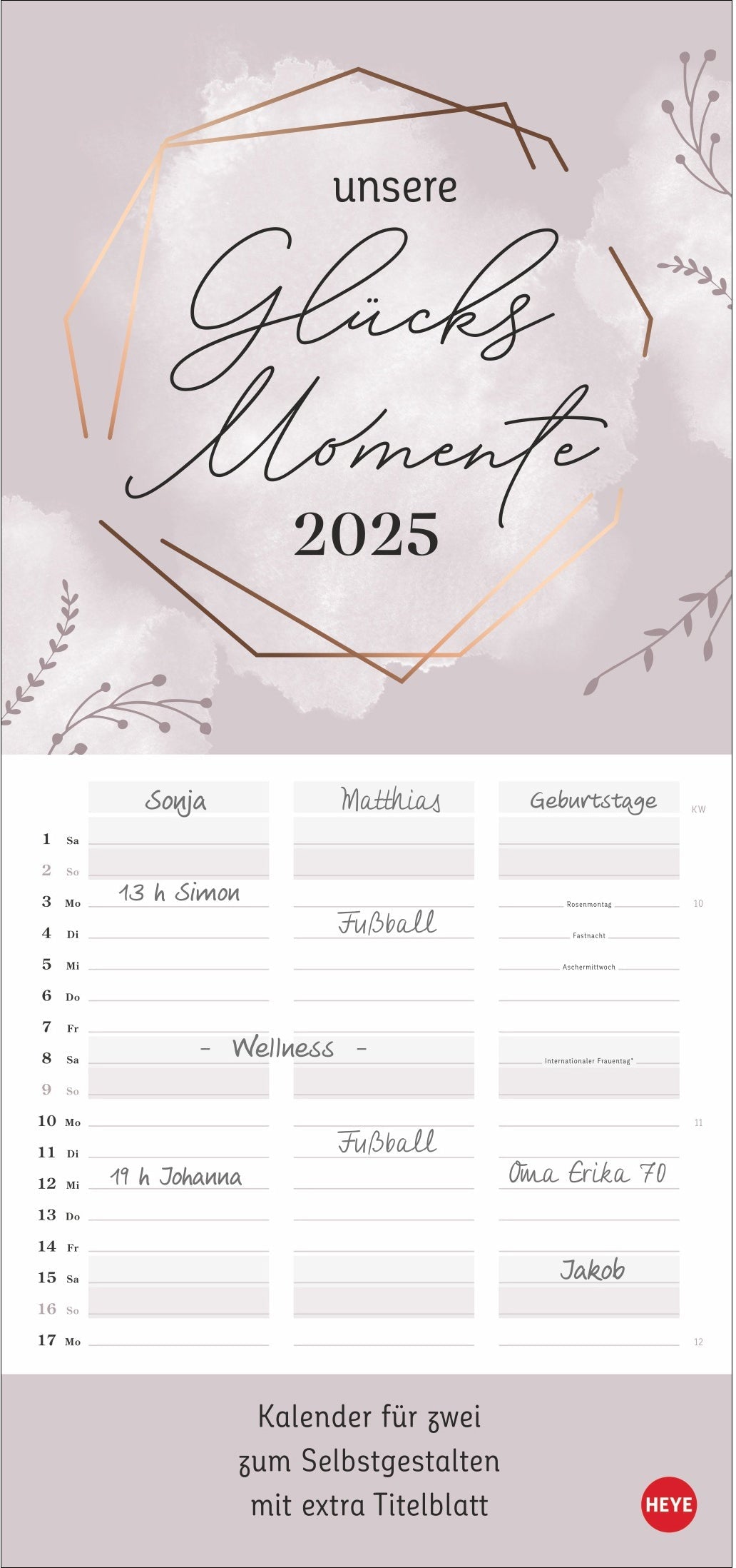 HEYE Kreativ-Planer für zwei 2025 Idealshop