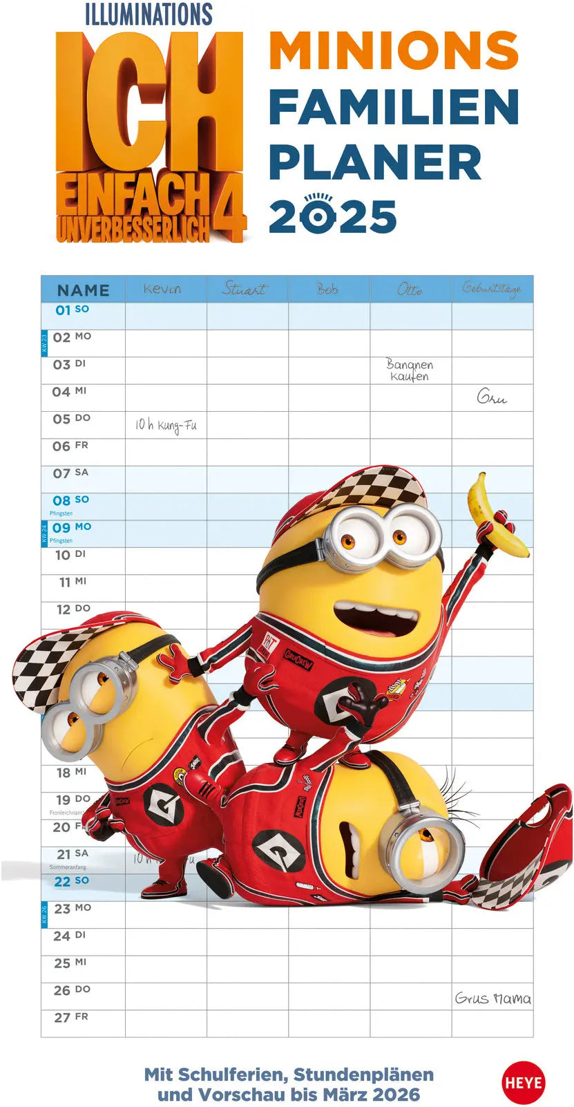 HEYE Familienplaner Minions 2025 Idealshop