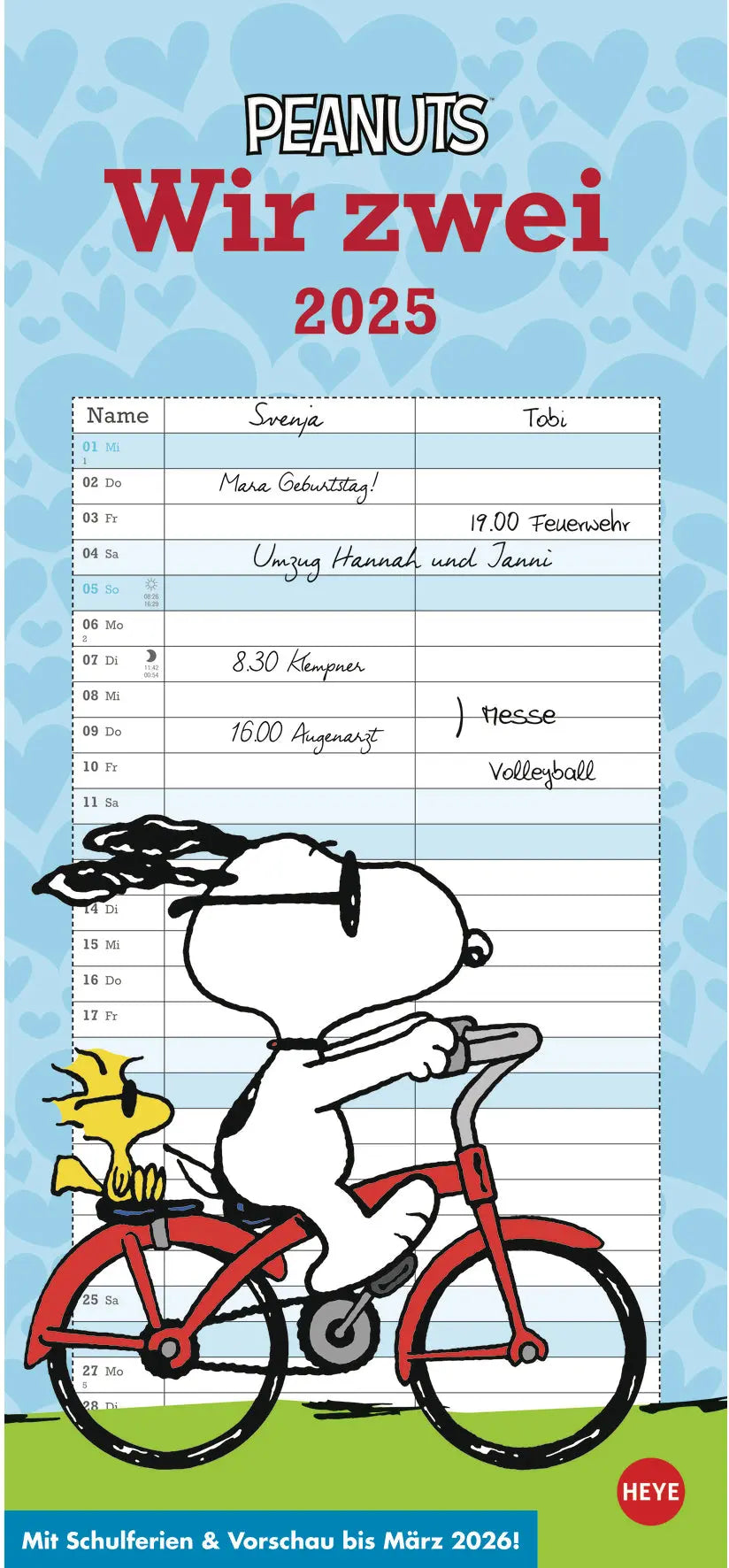 HEYE Planer für zwei Peanuts 2025 Idealshop