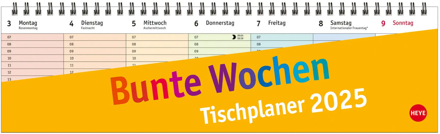 HEYE Tischplaner Bunte Wochen 2025 Idealshop