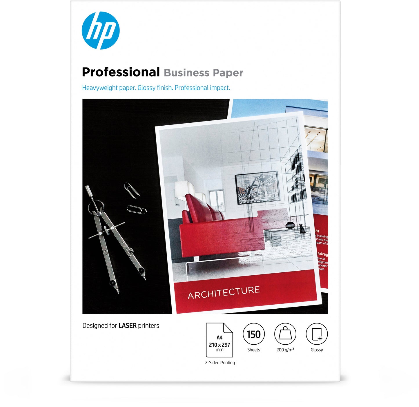 HP Professional FSC Paper A4 7MV83A Laser Glossy 200g 150 Blatt Idealshop