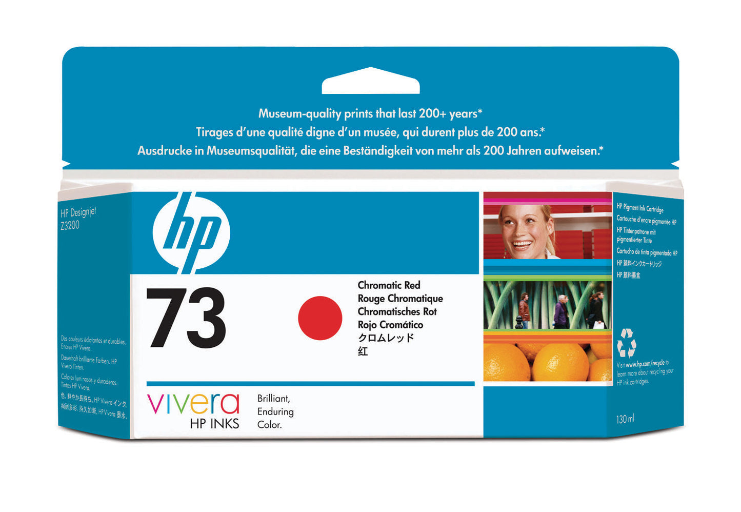 HP Tintenpatrone 73 chromatic red CD951A DesignJet Z3200 130ml Idealshop