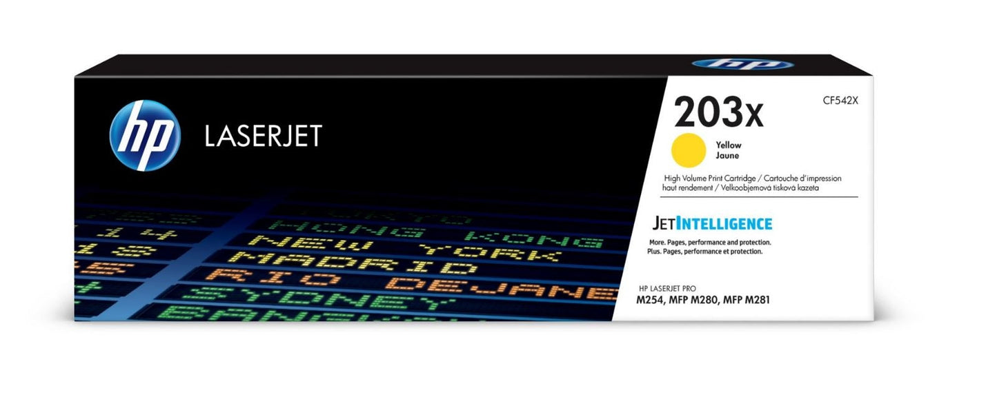HP Toner-Modul 203X yellow CF542X CLJ Pro M254/MFP M280 2500 S. Idealshop