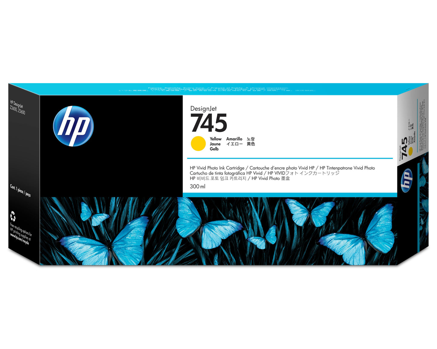 HP Tintenpatrone 745 yellow F9K02A DesignJet Z5600 300ml Idealshop