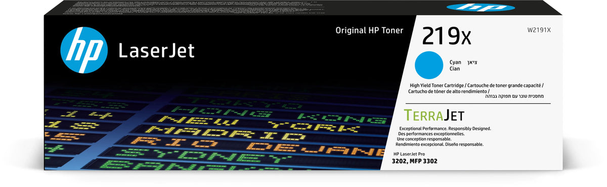 HP Toner-Modul 219X cyan W2191X CLJ Pro 3202/MFP 3302 2500 S. Idealshop