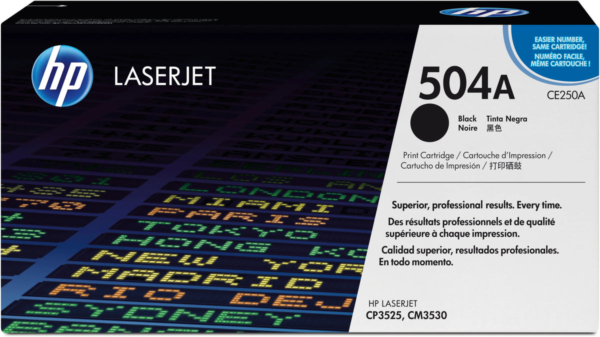 HP Toner-Modul 504A schwarz CE250A Color LaserJet CP3525 5000 S. Idealshop