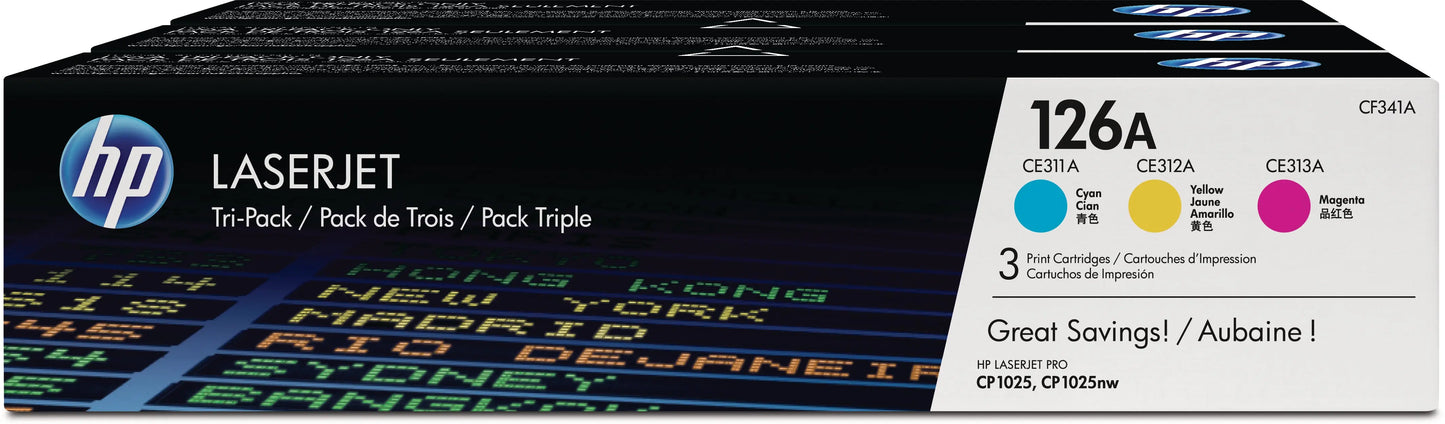 HP Toner Tri-Pack 126A CMY Idealshop