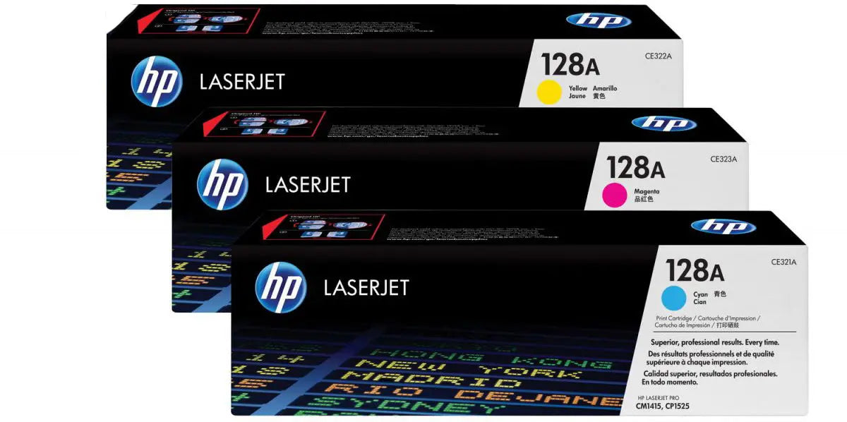 HP Toner Tri-Pack 128A CMY CF371AM Color LJ Pro CM1415 1300 S. Idealshop