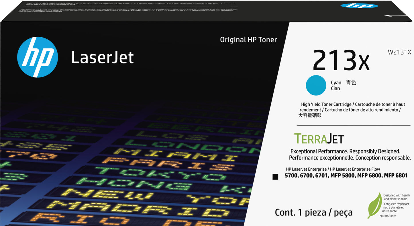 HP Toner-Modul 213X cyan W2131X CLJ Ent. 5700/MFP5800 6000 S. Idealshop