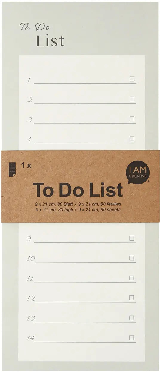 I AM CREATIVE To Do Liste 9x21cm 4005.37 grün 80 Blatt Idealshop