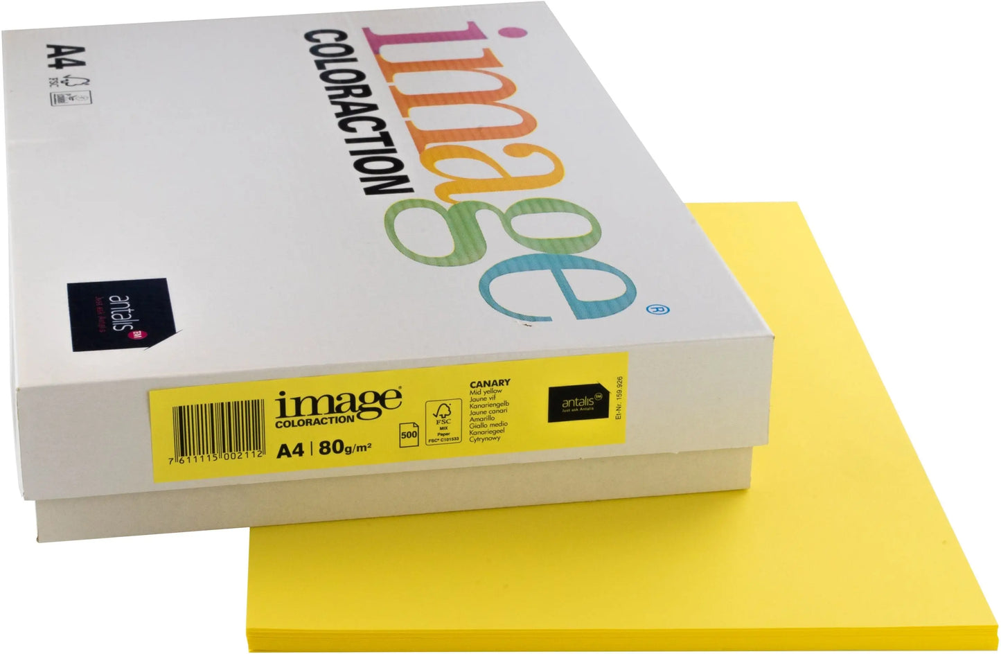 IMAGE COLORACTION Kopierpapier Canary A4 274567 kanariengelb, 80g 500 Blatt Idealshop