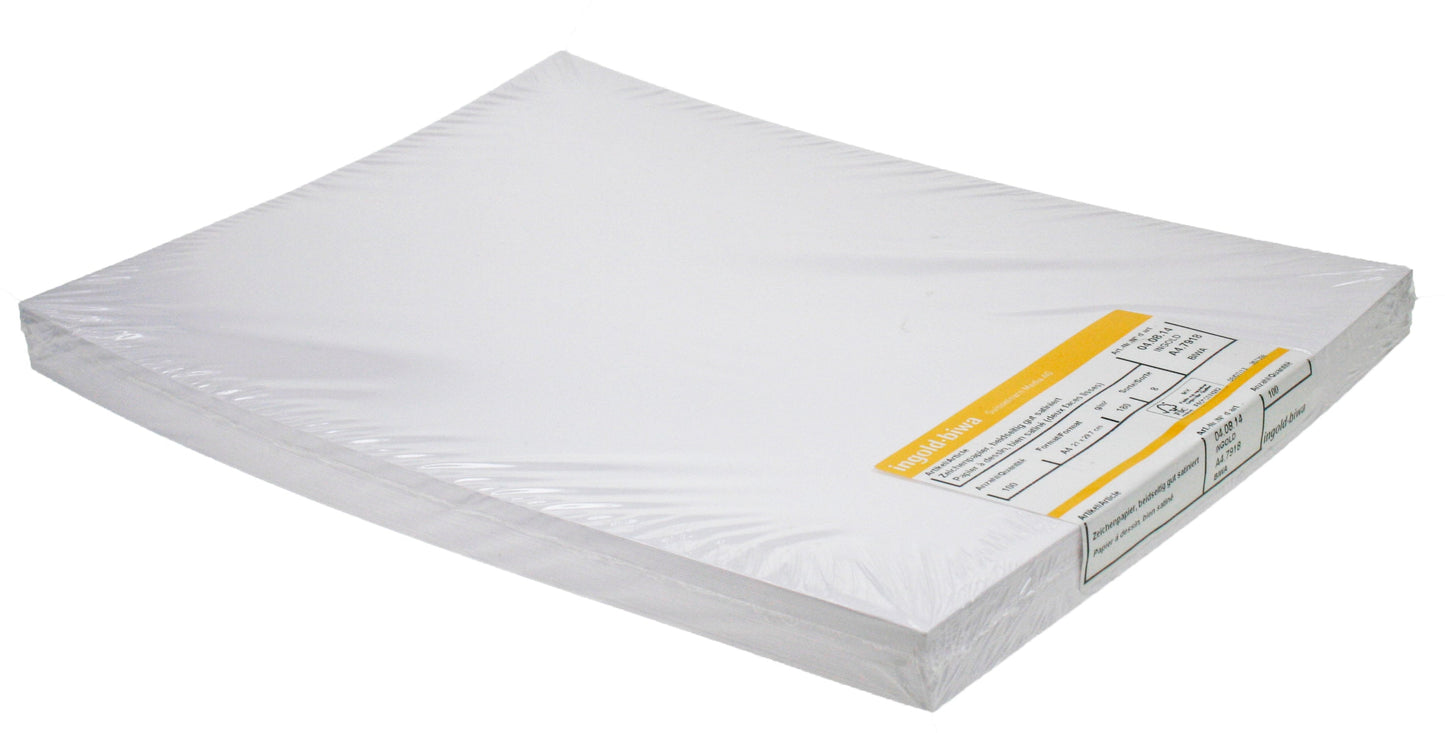 INGOLD-BIWA Zeichenpapier A4 04.08.14 180g, blanko 100 Blatt Idealshop