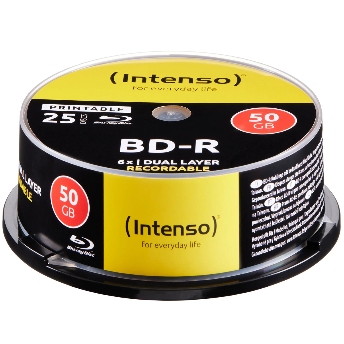INTENSO Blue-ray 50 GB, 6x, Print. 5101124 Cake Box 25 Discs Idealshop