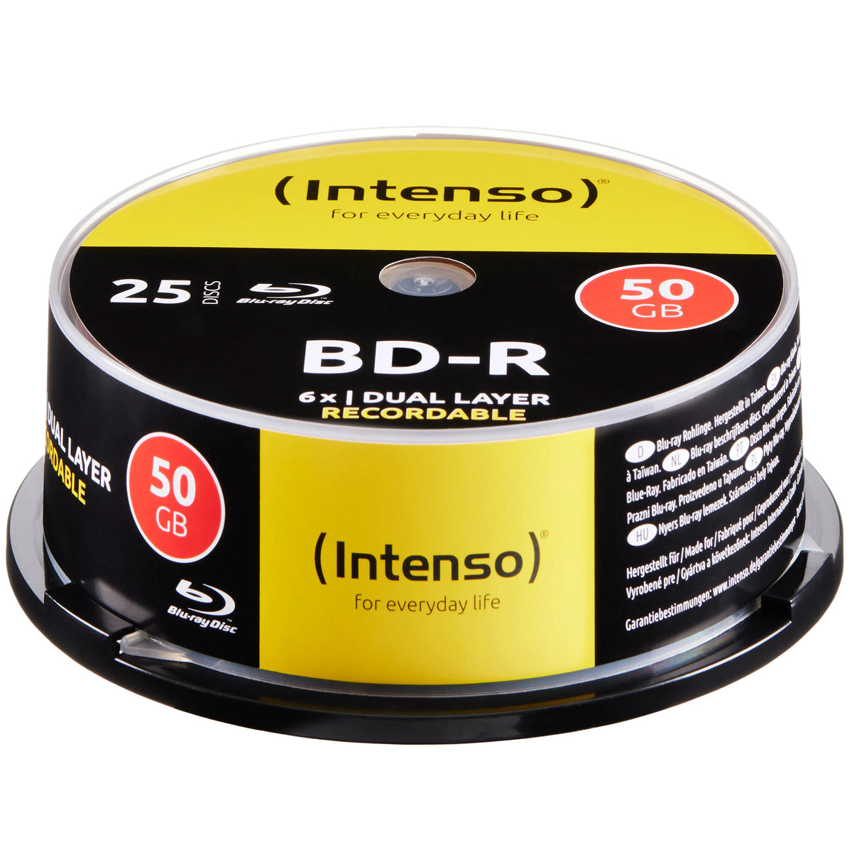 INTENSO Blue-ray 50 GB, 6x, Record. 5001124 Cake Box 25 Discs Idealshop