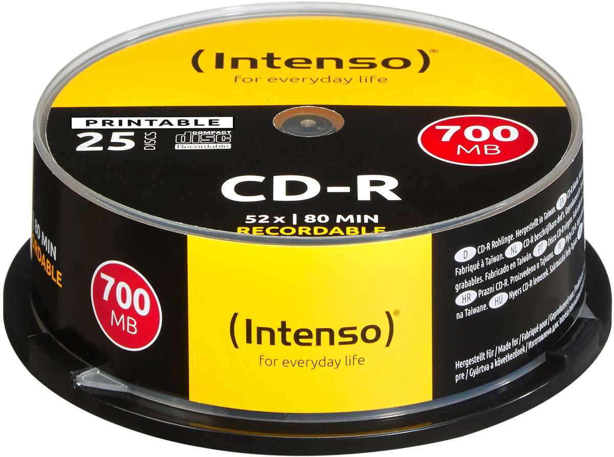 INTENSO CD-R Cake Box 80MIN/700MB 1801124 52x Printable 25 Pcs Idealshop