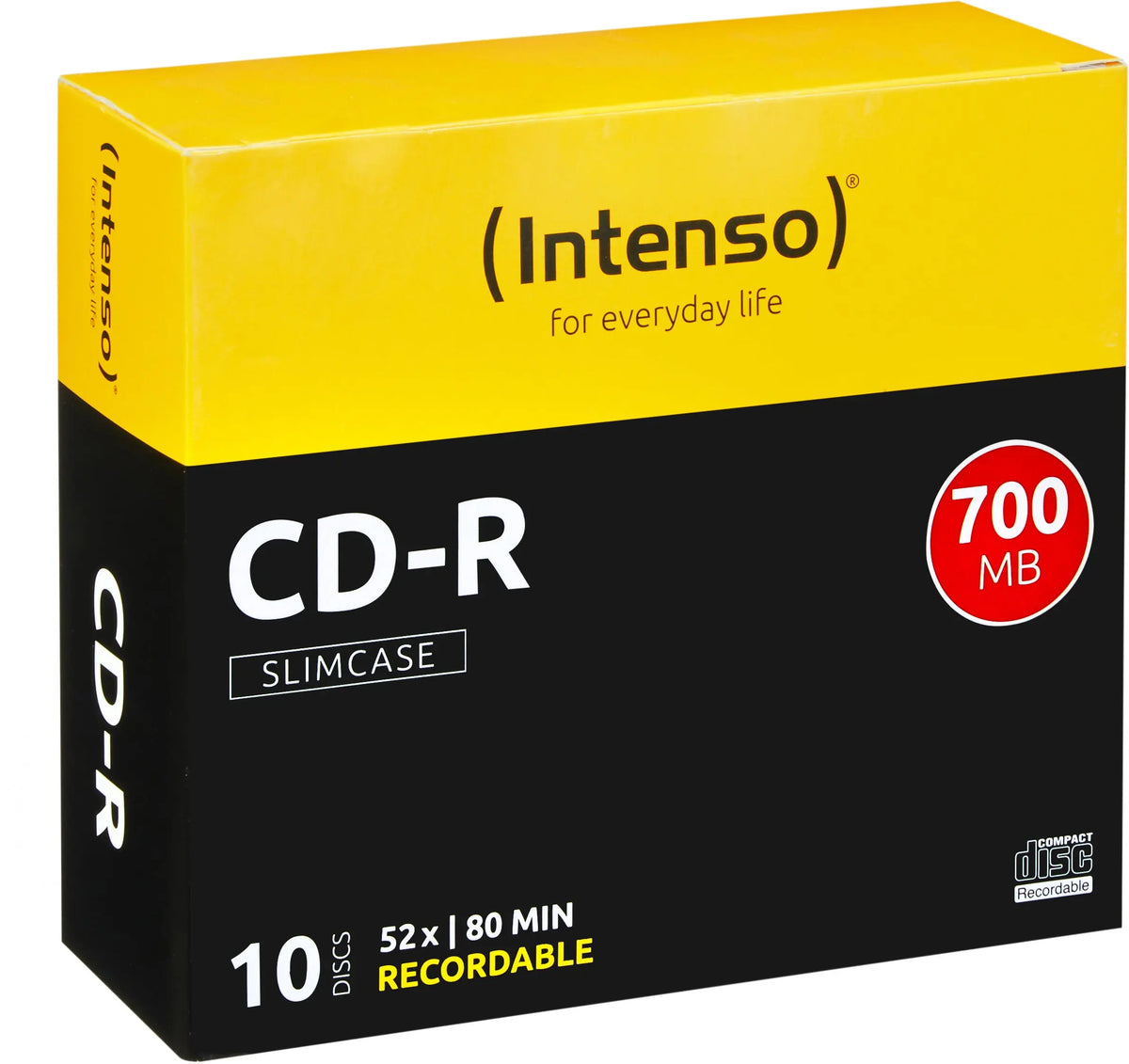 INTENSO CD-R Slim 80MIN/700MB 1001622 52X 10 Pcs Idealshop