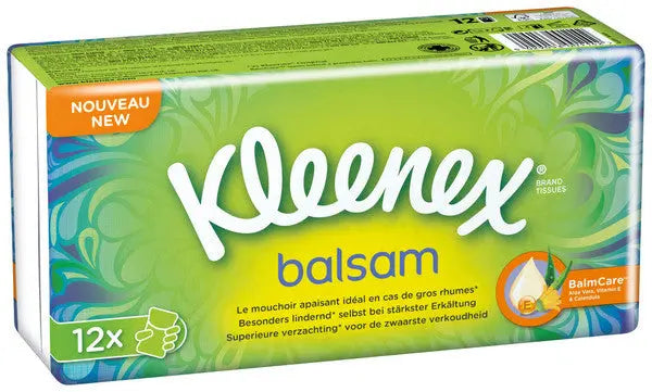 KLEENEX Taschentücher Balsam 18593 4-lagig 12 Stück Idealshop