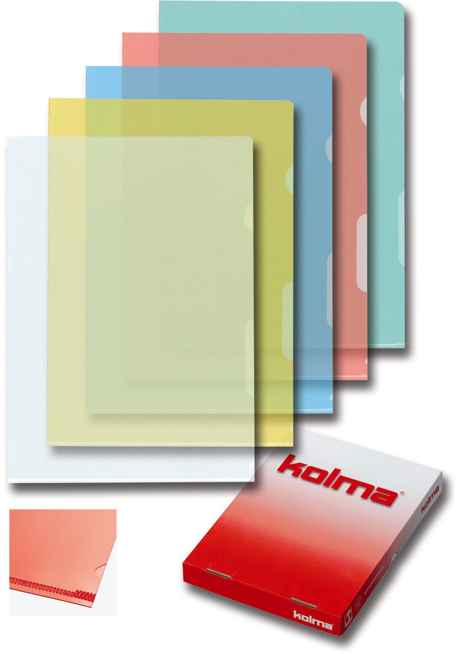 KOLMA Sichtmappen A4 59.444.19 ass., soft 100 Stück Idealshop