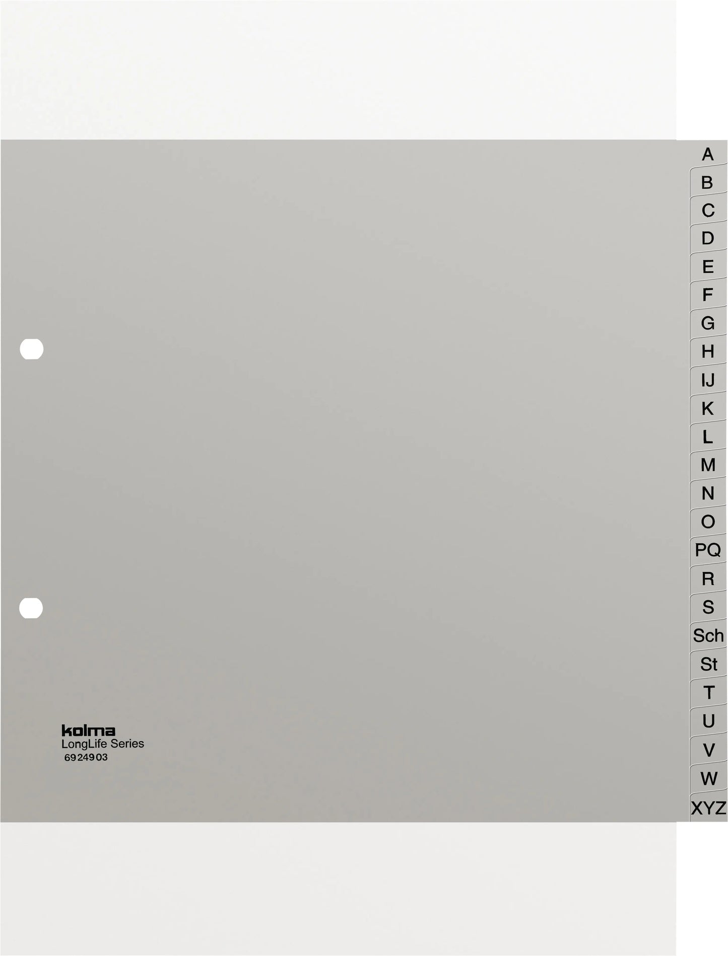 KOLMA Register LongLife A4 1/2 H. 69.249.03 grau A-Z 24-teilig Idealshop