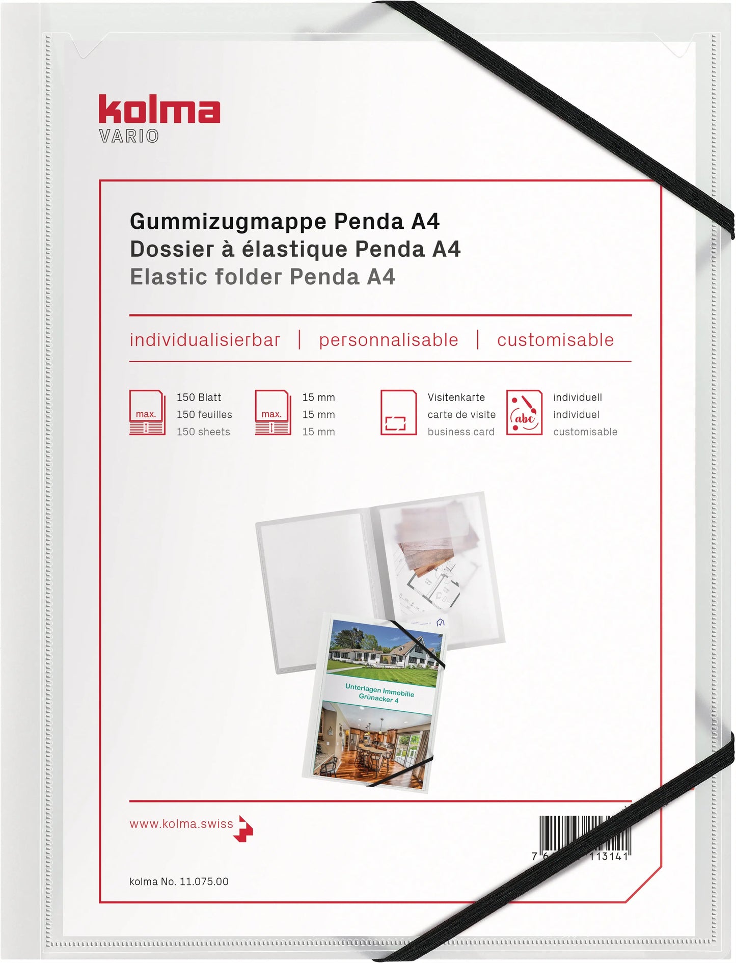 KOLMA Sammelmappe Penda A4 11.075.00 transparent Idealshop